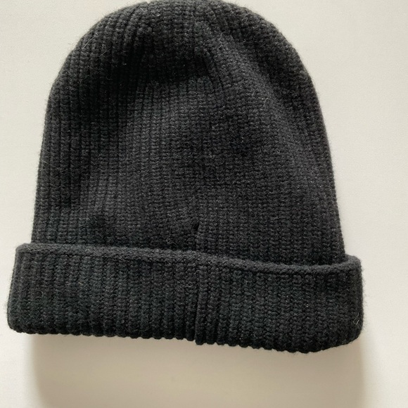 **SOLD** CHANEL Black Wool Beanie with Logo - Picture 2 of 3